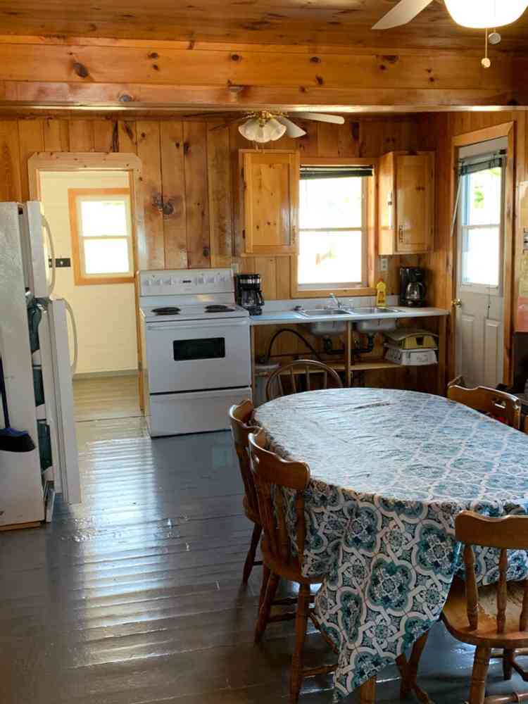 A view of the kitchen of the Sandpit cottage.