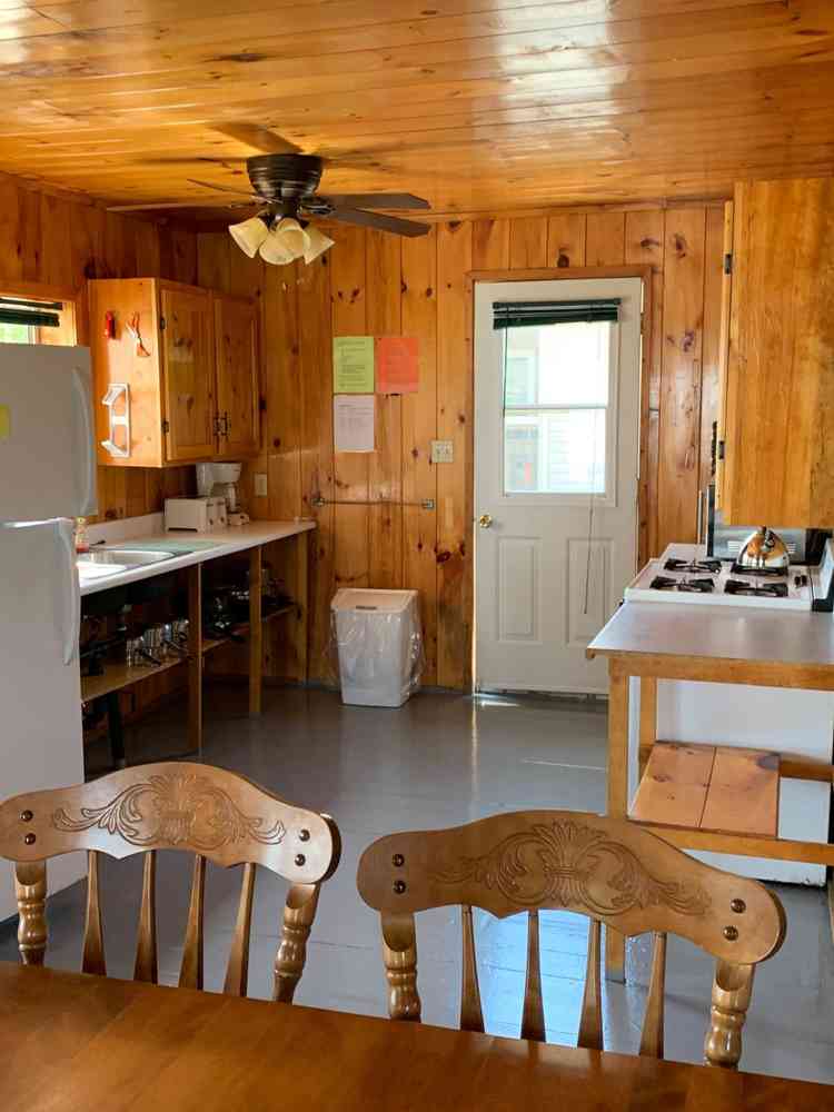 A view of the kitchen of the Brown cottage.